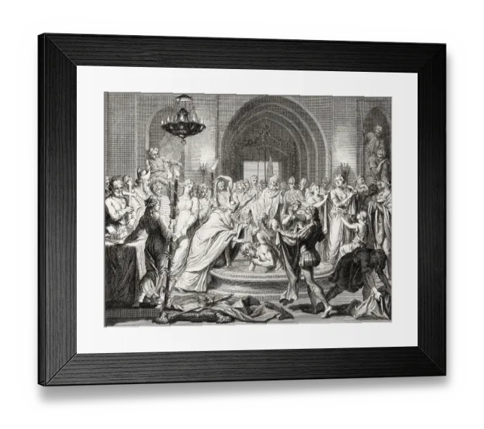 Framed Print : Baptism of Clovis by Saint Remigius, cathedral of Reims, 496, Clovis, Chlodovechus, Chlodwig I. Chlodowech, 466-511, King of the Franks of the Merovingian dynasty Framed Print : Baptism of Clovis by Saint Remigius, cathedral of Reims, 496, Clovis, Chlodovechus, Chlodwig I. Chlodowech, 466-511, King of the Franks of the Merovingian dynasty
