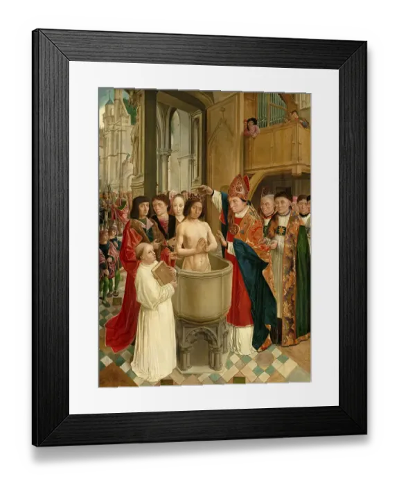 Framed Print : Baptism of Clovis by Saint Remigius, cathedral of Reims, 496, Clovis, Chlodovechus, Chlodwig I. Chlodowech, 466-511, King of the Franks of the Merovingian dynasty Framed Print : Baptism of Clovis by Saint Remigius, cathedral of Reims, 496, Clovis, Chlodovechus, Chlodwig I. Chlodowech, 466-511, King of the Franks of the Merovingian dynasty