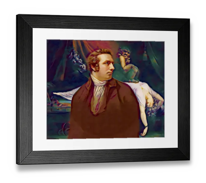 Framed Print : Henry Fuseli or Johann Heinrich Fuessli, 1741 - 1825, Swiss painter, draughtsman and writer, digitally edited after Northcote, 1778, The Nightmare, painting by Fuseli Framed Print : Henry Fuseli or Johann Heinrich Fuessli, 1741 - 1825, Swiss painter, draughtsman and writer, digitally edited after Northcote, 1778, The Nightmare, painting by Fuseli