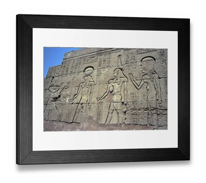Framed Print : Relief behind the Holy of Holies, double temple, Kom Ombo, Nile Valley, Egypt, September 1989, vintage, retro, old, historical, Africa