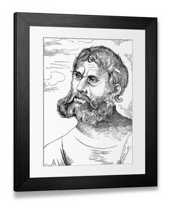 Framed Print : Martin Luther (1483-1546) 1521 as Junker Georg at Wartburg Castle, after a woodcut by L. Cranach, portrait, reformer, Protestant, historical illustration 1883 Framed Print : Martin Luther (1483-1546) 1521 as Junker Georg at Wartburg Castle, after a woodcut by L. Cranach, portrait, reformer, Protestant, historical illustration 1883