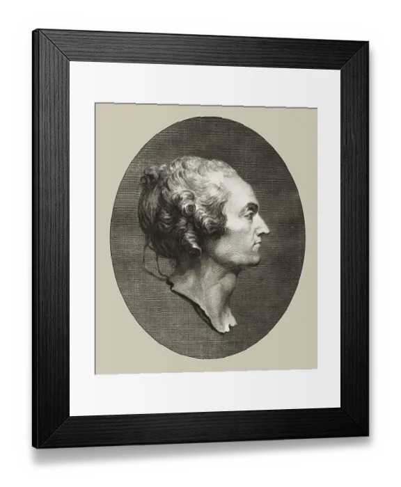 Framed Print : Jean-Baptiste Greuze, 1725 -1805, French painter, digitally edited