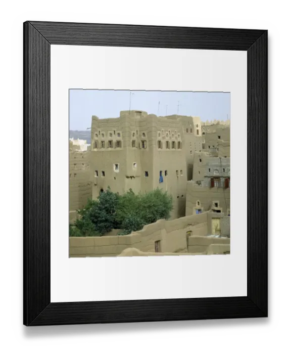 Framed Print : Clay tower blocks in Sada, Yemen, Asia