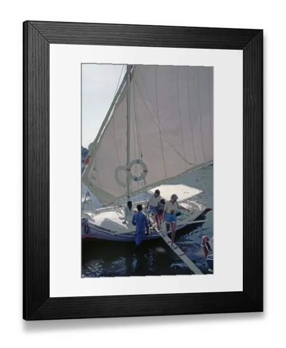 Framed Print : Felucca, boat harbour, Aswan, Nile Valley, Egypt, September 1989, vintage, retro, old, historical, Africa