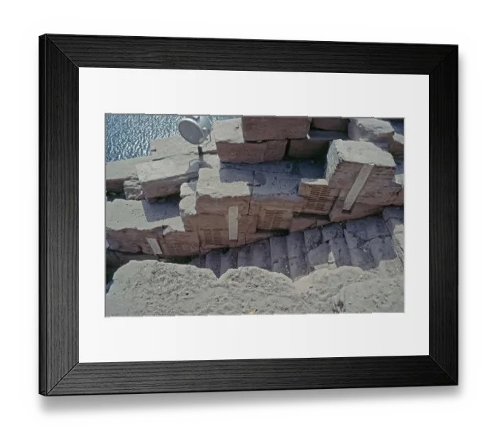 Framed Print : Nilometer, Elephantine Island, Aswan, Nile Valley, Egypt, September 1989, vintage, retro, old, historical, Africa