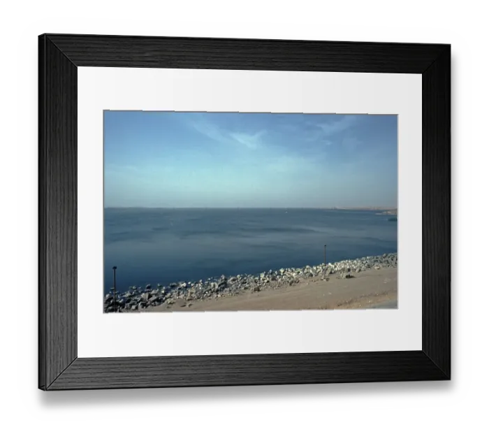 Framed Print : Reservoir, Lake Nasser, Aswan, Nile Valley, Egypt, September 1989, vintage, retro, old, historical, Africa Framed Print : Reservoir, Lake Nasser, Aswan, Nile Valley, Egypt, September 1989, vintage, retro, old, historical, Africa