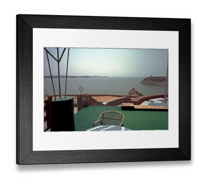 Framed Print : Hotel Nefertari, Aswan Reservoir, Lake Nasser, Abu Simbel, Nile Valley, Egypt, September 1989, vintage, retro, old, historic, Africa Framed Print : Hotel Nefertari, Aswan Reservoir, Lake Nasser, Abu Simbel, Nile Valley, Egypt, September 1989, vintage, retro, old, historic, Africa