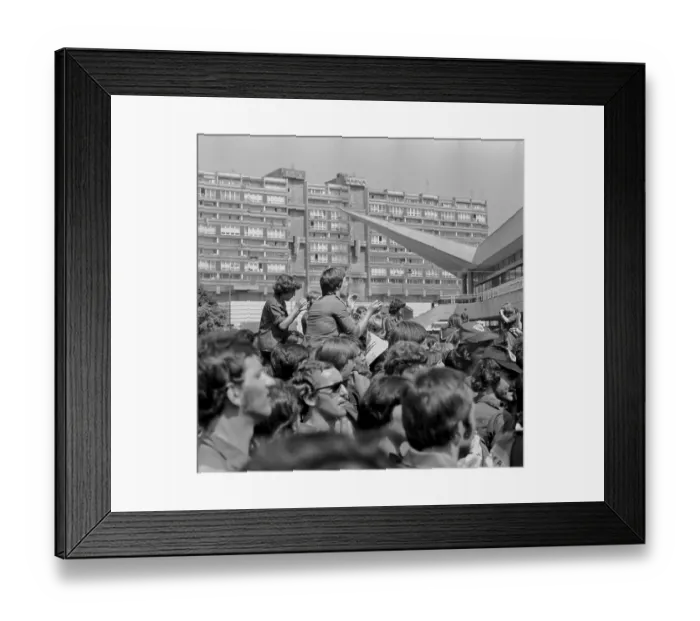 Framed Print : 02.06.1979, National Youth Festival of the GDR 1979, young FDJ members as spectators at a concert by Dean Reed and Achim Mentzel at the Berlin television tower. East Berlin, Berlin-Mitte, GDR GDR Framed Print : 02.06.1979, National Youth Festival of the GDR 1979, young FDJ members as spectators at a concert by Dean Reed and Achim Mentzel at the Berlin television tower. East Berlin, Berlin-Mitte, GDR GDR