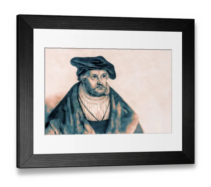 Framed Print : Frederick III or Frederick the Wise, 1463 - 1525, Prince-elector of Saxony, digitally edited after a painting by Lucas Cranach the Elder, Friedrich III. oder Friedrich der Weise, 1463 - 1525, Kurfuerst von Sachsen Framed Print : Frederick III or Frederick the Wise, 1463 - 1525, Prince-elector of Saxony, digitally edited after a painting by Lucas Cranach the Elder, Friedrich III. oder Friedrich der Weise, 1463 - 1525, Kurfuerst von Sachsen