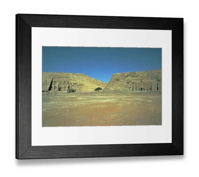Framed Print : Great Temple of Ramses II and Hathor Temple of Nefertari, Abu Simbel, Nile Valley, Egypt, September 1989, vintage, retro, old, historical, Africa Framed Print : Great Temple of Ramses II and Hathor Temple of Nefertari, Abu Simbel, Nile Valley, Egypt, September 1989, vintage, retro, old, historical, Africa