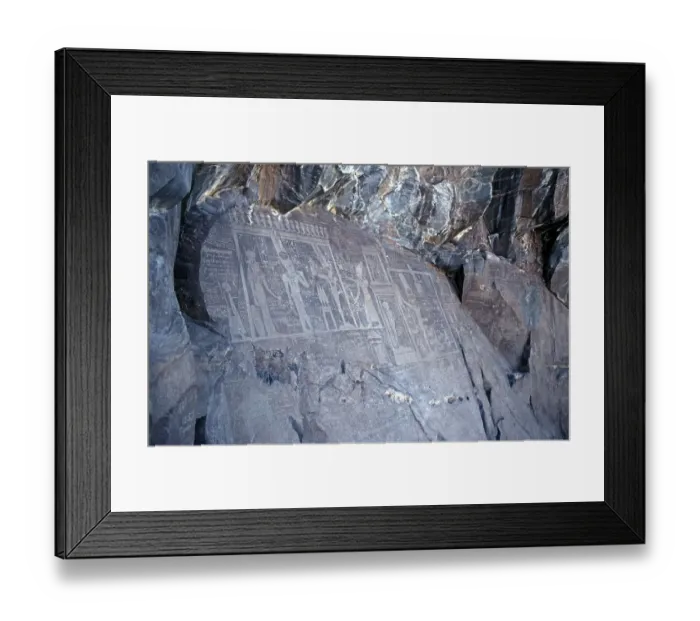 Framed Print : Rock carvings, ancient Egyptian quarry area Wadi Hammamat, Arabian desert, Egypt, September 1989, vintage, retro, old, historical, Africa Framed Print : Rock carvings, ancient Egyptian quarry area Wadi Hammamat, Arabian desert, Egypt, September 1989, vintage, retro, old, historical, Africa
