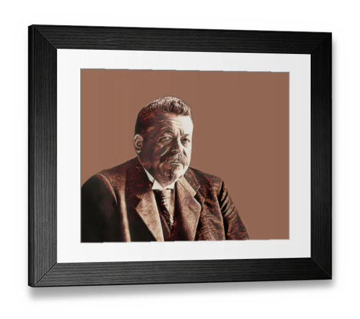 Framed Print : Friedrich Ebert, 1871 - 1925, German politician of the Social Democratic Party of Germany (SPD) and the first president of Germany, digitally edited