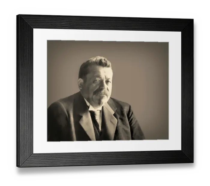 Framed Print : Friedrich Ebert, 1871 - 1925, German politician of the Social Democratic Party of Germany (SPD) and the first president of Germany, digitally edited