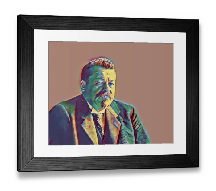 Framed Print : Friedrich Ebert, 1871 - 1925, German politician of the Social Democratic Party of Germany (SPD) and the first president of Germany, digitally edited