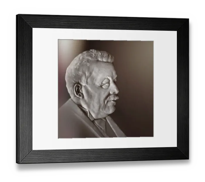 Framed Print : Friedrich Ebert, 1871 - 1925, German politician of the Social Democratic Party of Germany (SPD) and the first president of Germany, digitally edited