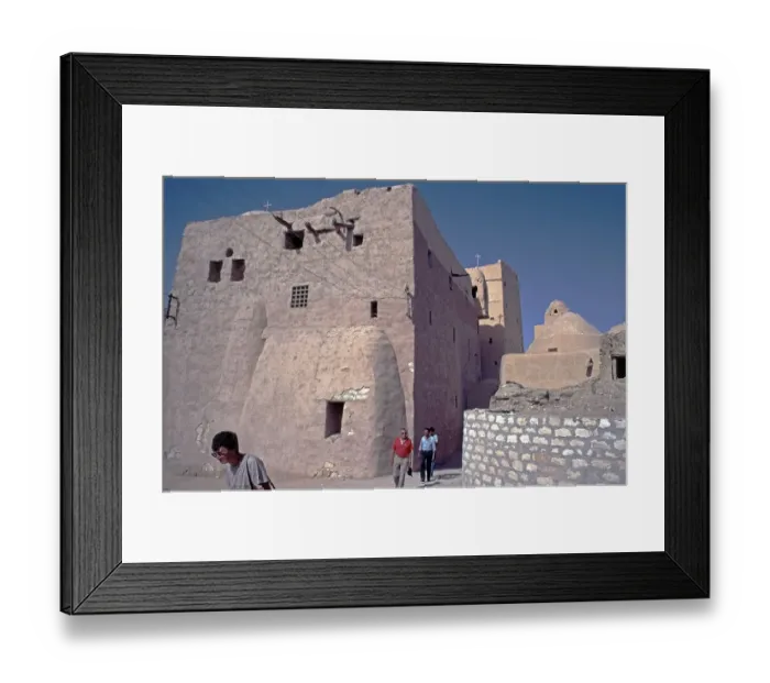Framed Print : Watchtower, Monastery of St Anthony, Monastery of St Anthony, Arabian Desert, Egypt, September 1989, vintage, retro, old, historical, Africa