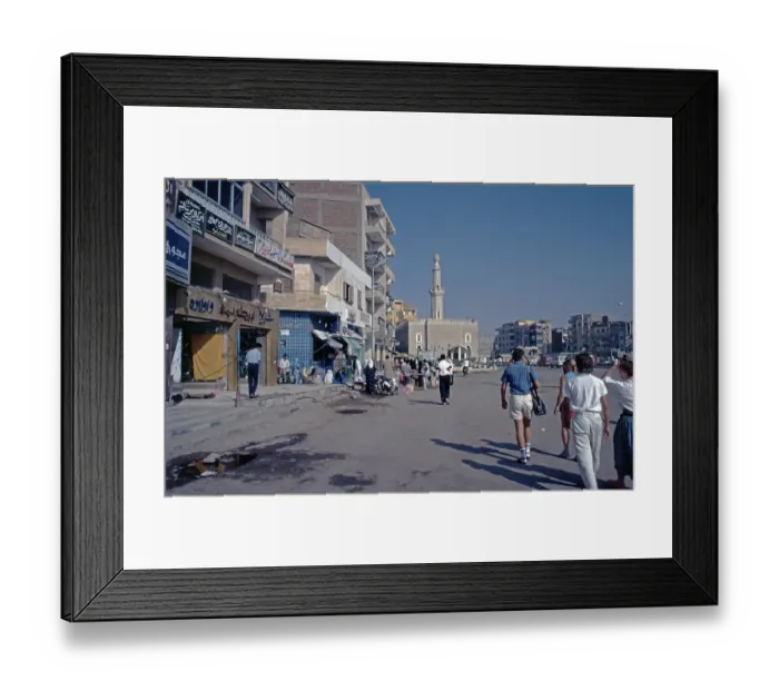 Framed Print : City centre, Suez, Red Sea, Egypt, September 1989, vintage, retro, old, historic, Africa Framed Print : City centre, Suez, Red Sea, Egypt, September 1989, vintage, retro, old, historic, Africa