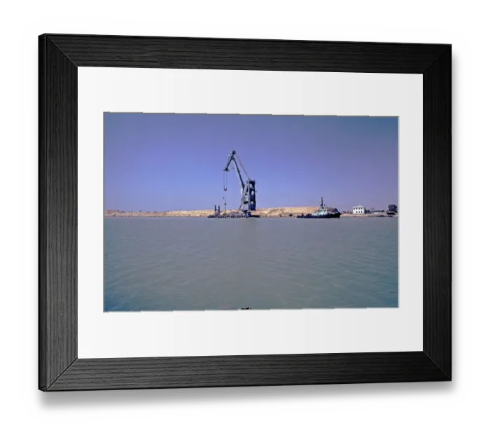 Framed Print : Suez Canal, Red Sea, Egypt, September 1989, vintage, retro, old, historic, Africa
