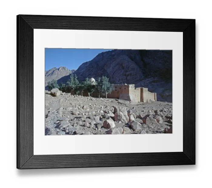 Framed Print : Granite wall surrounding monastery area, St Catherine's Monastery, Sinai Peninsula, Egypt, September 1989, vintage, retro, old, historic, Africa Framed Print : Granite wall surrounding monastery area, St Catherine's Monastery, Sinai Peninsula, Egypt, September 1989, vintage, retro, old, historic, Africa