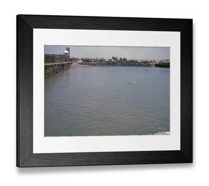 Framed Print : Open cistern, Bosra, Dar'a, Syria, 1987, vintage, retro, old, historic, Asia