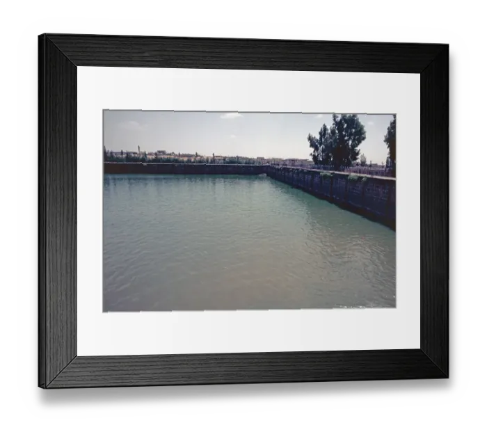 Framed Print : Open cistern, Bosra, Dar'a, Syria, 1987, vintage, retro, old, historic, Asia Framed Print : Open cistern, Bosra, Dar'a, Syria, 1987, vintage, retro, old, historic, Asia