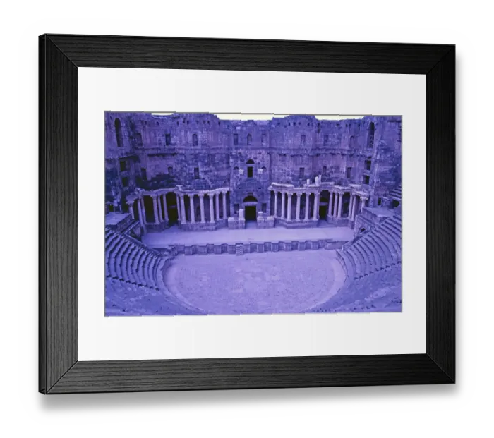 Framed Print : Amphitheatre, citadel, Bosra, Dar'a, Syria, 1987, vintage, retro, old, historical, Asia Framed Print : Amphitheatre, citadel, Bosra, Dar'a, Syria, 1987, vintage, retro, old, historical, Asia