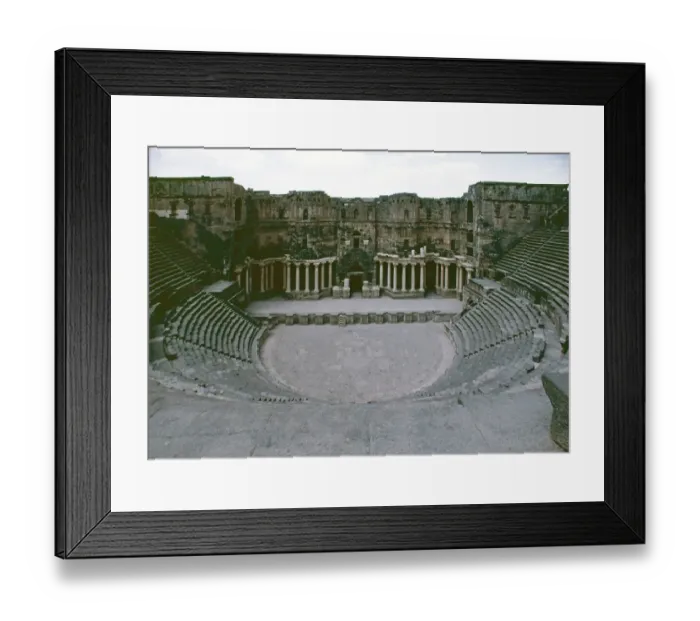 Framed Print : Amphitheatre, citadel, Bosra, Dar'a, Syria, 1987, vintage, retro, old, historical, Asia Framed Print : Amphitheatre, citadel, Bosra, Dar'a, Syria, 1987, vintage, retro, old, historical, Asia