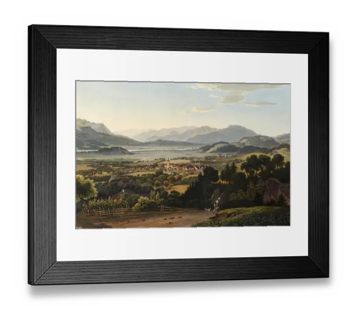 Framed Print : The small town of Altstatten in the Rhine Valley, Canton of St Framed Print : The small town of Altstatten in the Rhine Valley, Canton of St