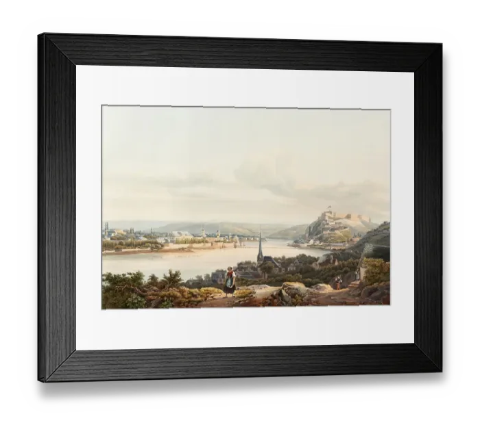 Framed Print : View of the town of Koblenz and Ehrbreitstein Fortress, Rhineland-Palatinate, Germany, view from around 1830, digitally restored reproduction of a 19th century model by Johann Ludwig Bleuler (12 February 1792 - 28 March 1850) Framed Print : View of the town of Koblenz and Ehrbreitstein Fortress, Rhineland-Palatinate, Germany, view from around 1830, digitally restored reproduction of a 19th century model by Johann Ludwig Bleuler (12 February 1792 - 28 March 1850)