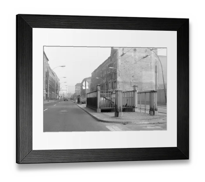 Framed Print : 09.11.1981, East Berlin, Berlin-Mitte district, closed underground station Franzoesische Strasse in Friedrichstrasse, the West Berlin underground line 6 ran here under the eastern part of the city and passed through without stopping Framed Print : 09.11.1981, East Berlin, Berlin-Mitte district, closed underground station Franzoesische Strasse in Friedrichstrasse, the West Berlin underground line 6 ran here under the eastern part of the city and passed through without stopping