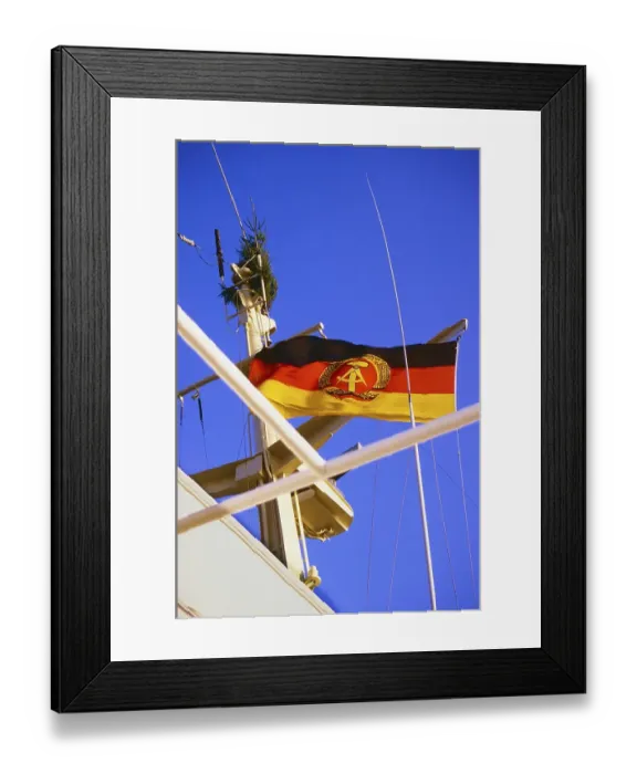 Framed Print : 12.04.1986, small border traffic FRG-GDR, motor vessel Baltic Star, journey from Travemuende to Warnemuende (GDR), raised GDR flag when entering the 3-mile zone of the GDR. Warnemuende, Rostock district, GDR GDR Framed Print : 12.04.1986, small border traffic FRG-GDR, motor vessel Baltic Star, journey from Travemuende to Warnemuende (GDR), raised GDR flag when entering the 3-mile zone of the GDR. Warnemuende, Rostock district, GDR GDR