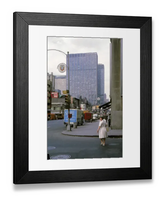 Framed Print : New York in 1966, Manhattan, Avenue of the America at 44th Street, Rockefeller Centre