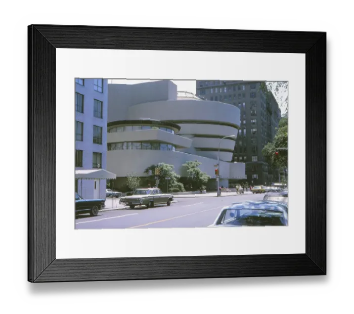 Framed Print : New York in 1966, Guggenheim Museum Framed Print : New York in 1966, Guggenheim Museum