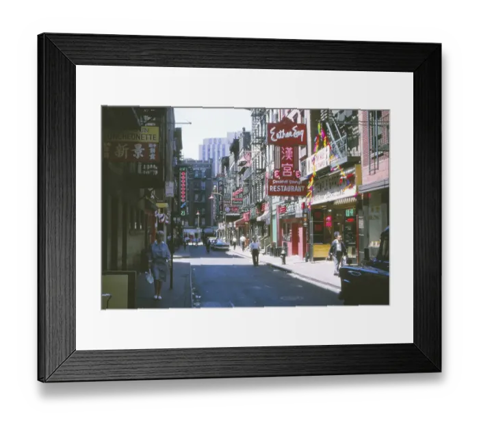 Framed Print : New York in 1966, Manhattan, Chinatown