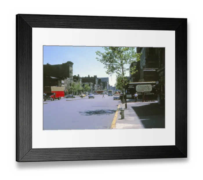 Framed Print : New York in 1966, Bowery Framed Print : New York in 1966, Bowery