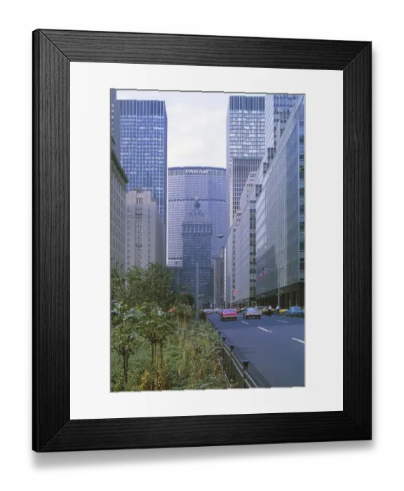Framed Print : New York in 1966, Park Avenue and Pan Am Building