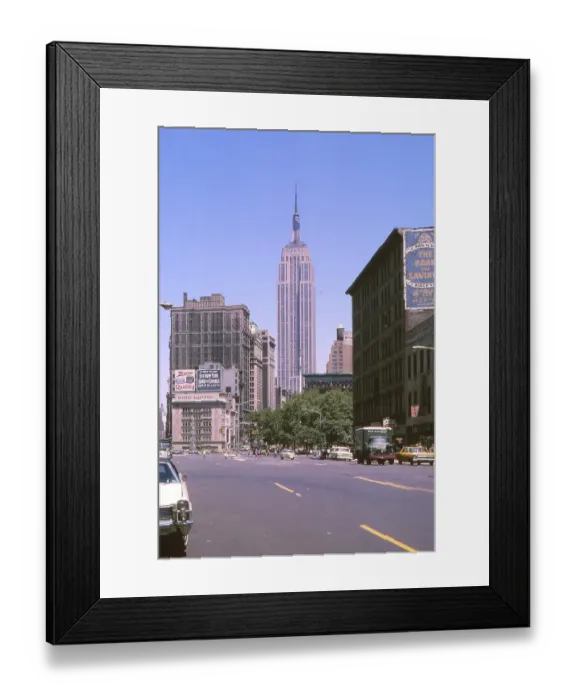 Framed Print : New York in 1966, Manhattan, Empire State Building seen from Madison Square Framed Print : New York in 1966, Manhattan, Empire State Building seen from Madison Square