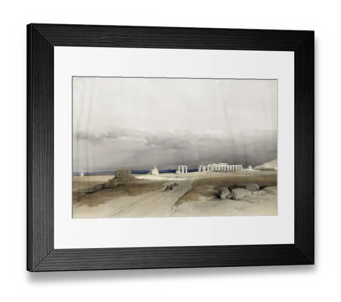 Framed Print : Ruins of the Memnonium, Thebes, Egypt, c. 1850, Historical, digitally restored reproduction from a 19th century original, exact date unknown, AI generated, Africa Framed Print : Ruins of the Memnonium, Thebes, Egypt, c. 1850, Historical, digitally restored reproduction from a 19th century original, exact date unknown, AI generated, Africa