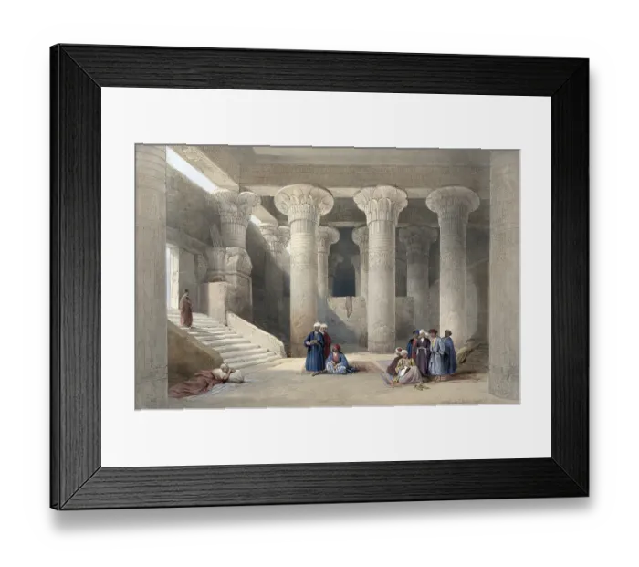 Framed Print : Temple of Esna, the remains of the ancient Egyptian temple of Chnum in the Upper Egyptian city of Esna, about 55 kilometres south of Luxor, Egypt, c