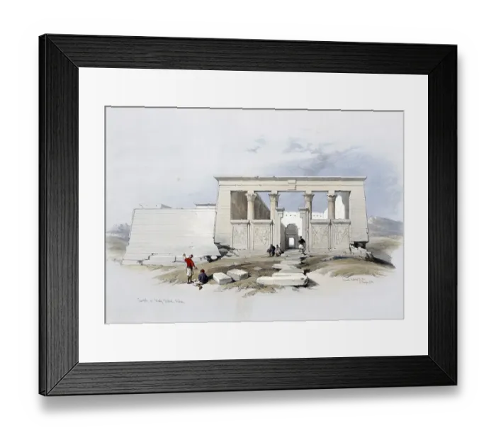 Framed Print : Temple in Wady Dabod, Wadi Dabyd, Nubia, Egypt, c. 1850, Historical, digitally restored reproduction from a 19th century original, exact date unknown, AI generated, Africa Framed Print : Temple in Wady Dabod, Wadi Dabyd, Nubia, Egypt, c. 1850, Historical, digitally restored reproduction from a 19th century original, exact date unknown, AI generated, Africa