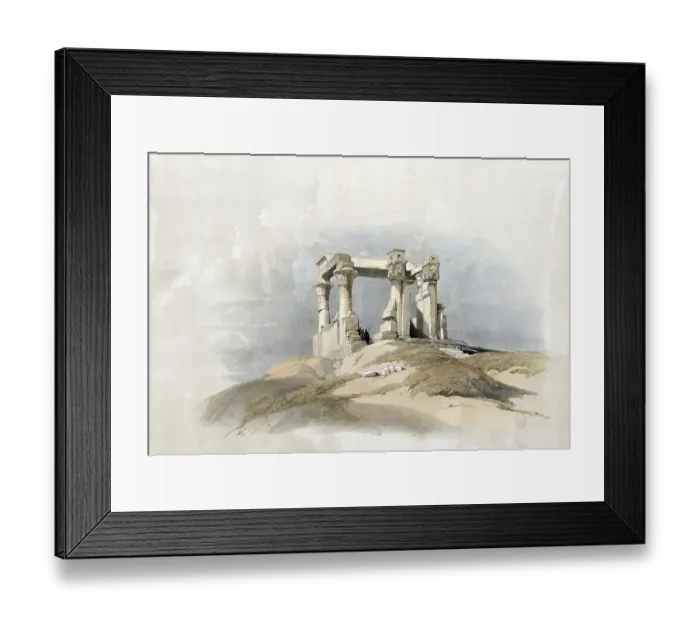 Framed Print : Temple of Wady Kardassy, Qirtasi, in Nubia, Egypt, c. 1850, Historical, digitally restored reproduction from a 19th century original, exact date unknown, AI generated, Africa Framed Print : Temple of Wady Kardassy, Qirtasi, in Nubia, Egypt, c. 1850, Historical, digitally restored reproduction from a 19th century original, exact date unknown, AI generated, Africa