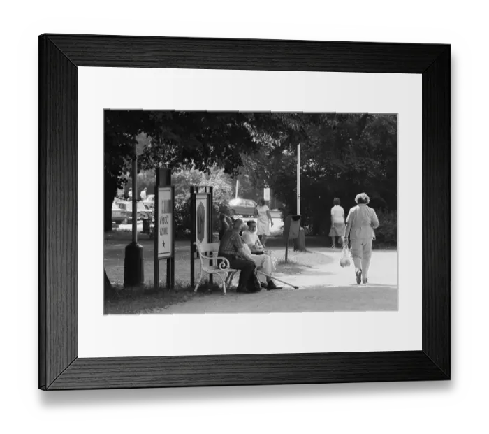 Framed Print : 12.07.1985, CSSR, Karlovy Vary, scene at the edge of a car park