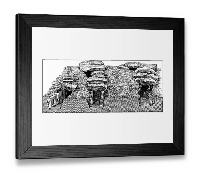 Framed Print : Tombs with covered passageways in the department of Morbihan, Brittany, passageway tomb with capstones, archaeology, history of prehistoric mankind, France, historical illustration 1880, Europe Framed Print : Tombs with covered passageways in the department of Morbihan, Brittany, passageway tomb with capstones, archaeology, history of prehistoric mankind, France, historical illustration 1880, Europe