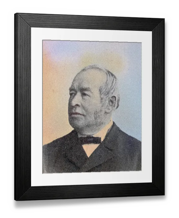 Framed Print : Wilhelm Schrader (5 August 1817) (2 November 1907) was a German grammar school teacher. He also held political and ecclesiastical offices, Historical, digitally restored reproduction from a 19th century original