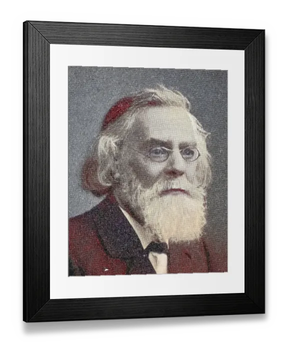 Framed Print : Heymann or Hermann Steinthal, 16 May 1823, 14 March 1899, was a German philologist and philosopher, Historical, digitally restored reproduction from a 19th century original