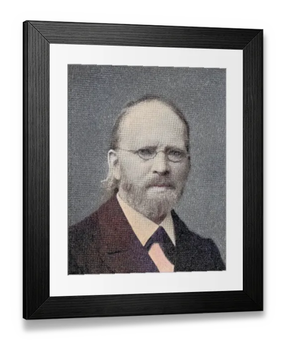 Framed Print : Hermann Hueffer, 24 March 1830, 15 March 1905, was a German historian and jurist, Historical, digitally restored reproduction from a 19th century original