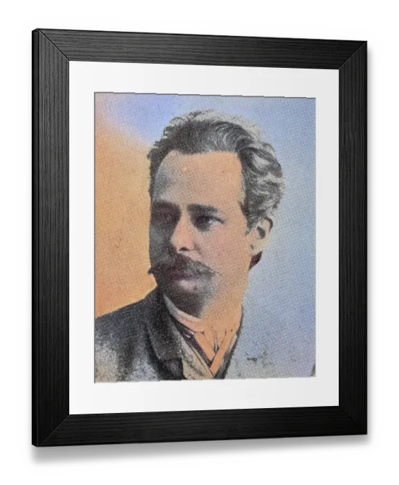 Framed Print : Gustav Groeber, born 4 May 1844 in Leipzig, died 6 November 1911 in Ruprechtsau near Strasbourg, was a German Romance philologist, Historical, digitally restored reproduction from a 19th century original