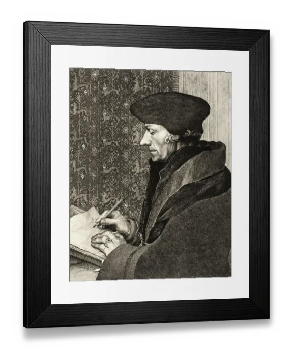 Framed Print : Desiderius Erasmus of Rotterdam or just Erasmus, 28 October 146614671469-11.12 July 1536, was a Dutch polymath, theologian, philosopher, philologist, priest, author and editor of over 150 books, Historical Framed Print : Desiderius Erasmus of Rotterdam or just Erasmus, 28 October 146614671469-11.12 July 1536, was a Dutch polymath, theologian, philosopher, philologist, priest, author and editor of over 150 books, Historical
