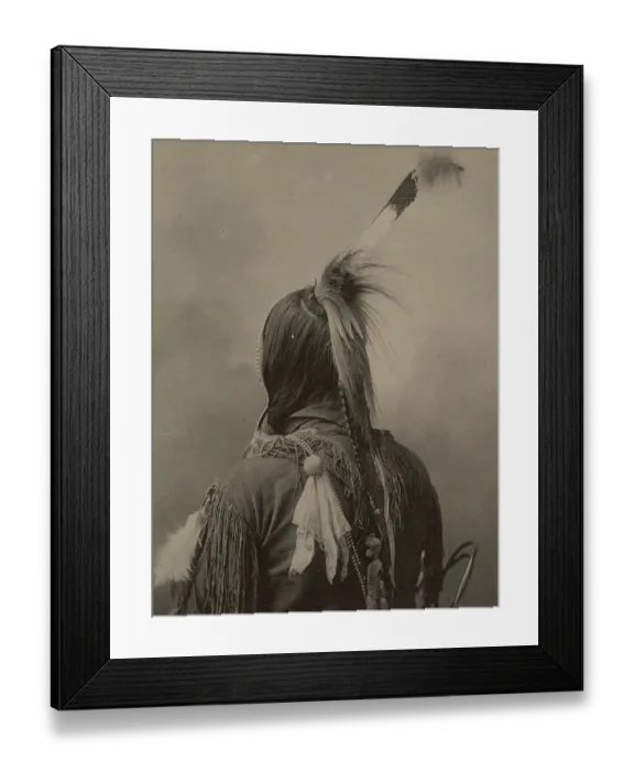 Framed Print : Indian, Omaha, dancing bonnet and hair ornament, feather, after a picture by F.A.Rinehart, 1899, Omaha are a North American Indian tribe from the Dhegiha branch of the Sioux language family, Historic