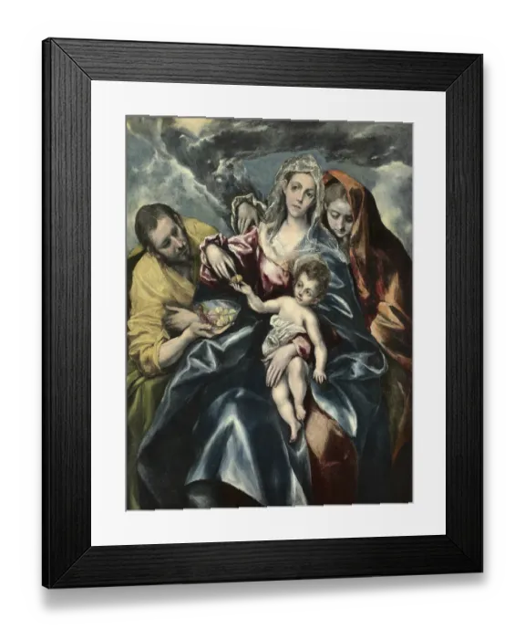 Framed Print : The Holy Family with Mary Magdalene, ca 1590, Painting by El Greco, Historic, digitally restored reproduction of an original from the period